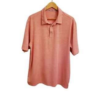 Walter Hagen Men's Performance 11 Majors Championship Orange Stripe Golf Polo, L